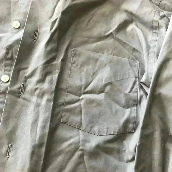 Van Heusen Poplin Dress Shirt Gray - Picture 3 of 4